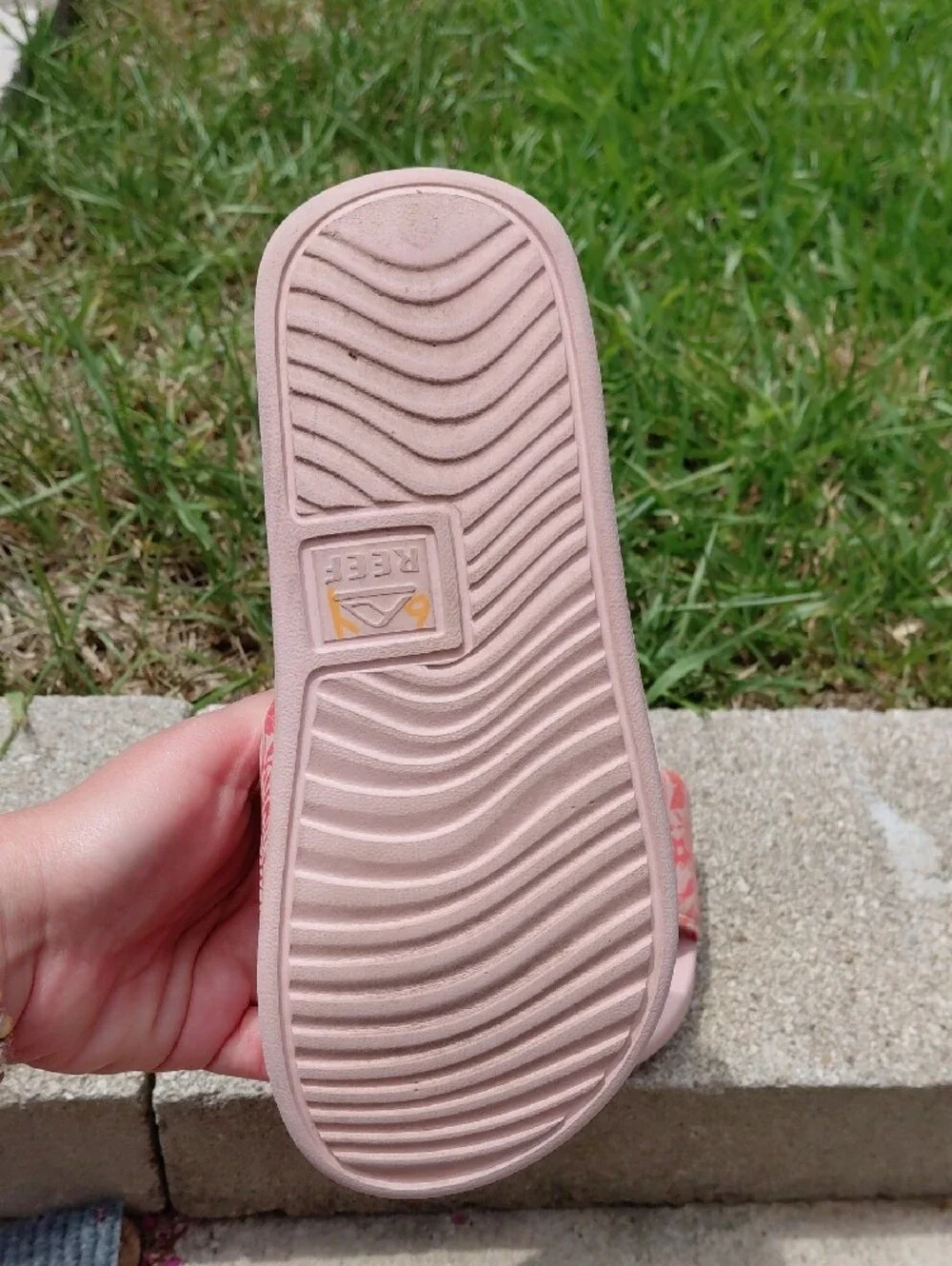 Reef Pink Floral Slide Sandals